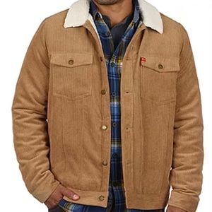 American Outdoorsman Mens Midweight Tan Corduroy Denim Jacket ~ M